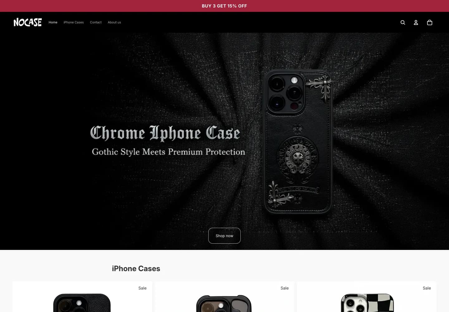 NoCase Shopify storefront preview